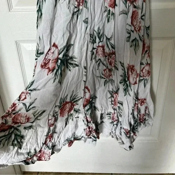 MIAMI : long floral dress maxi white green pink - Picture 7 of 10